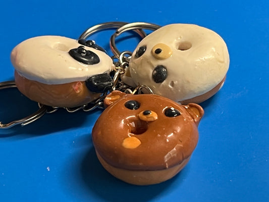 Bear donut keychains