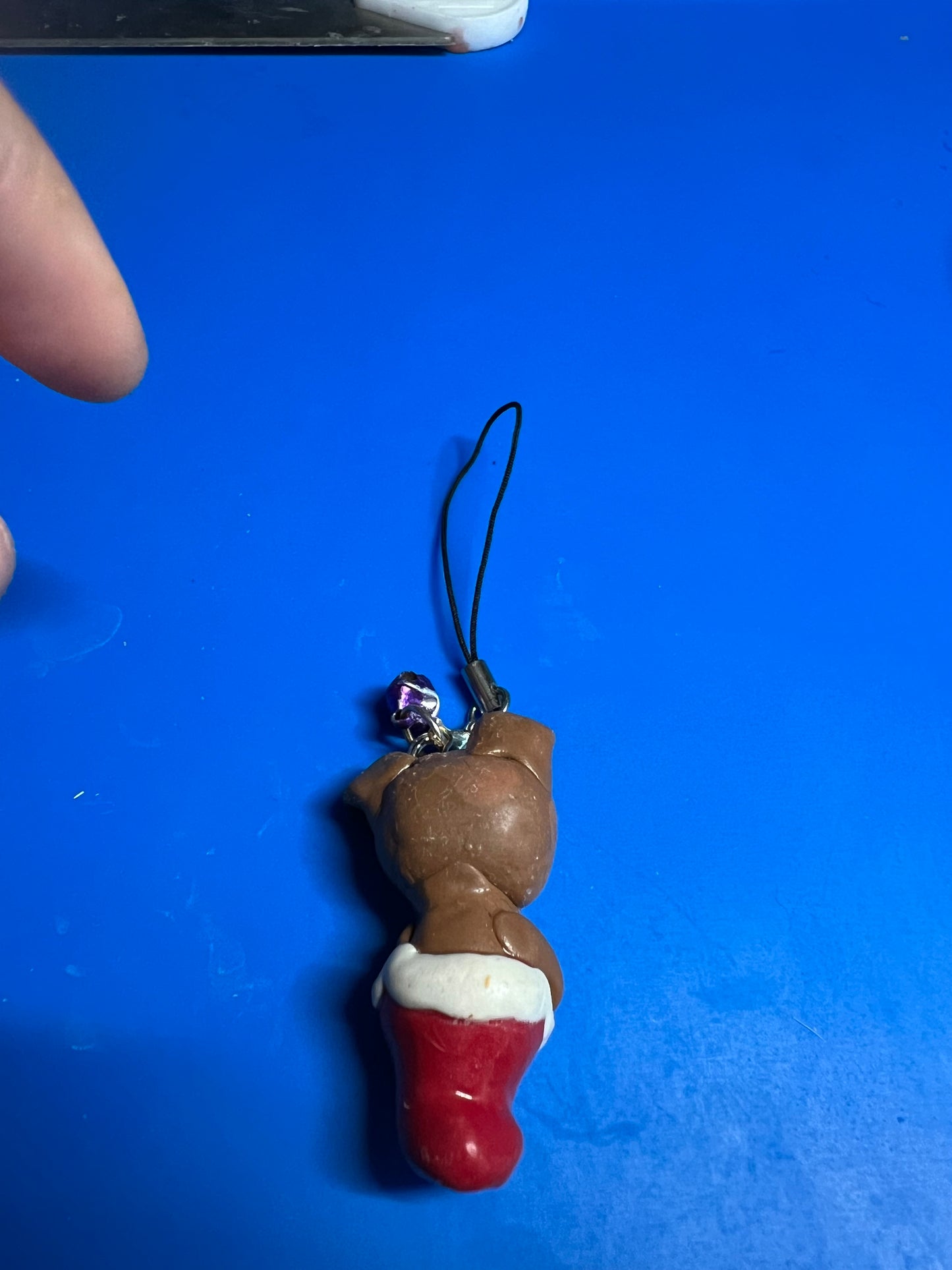 Brown puppy stocking pet ornament