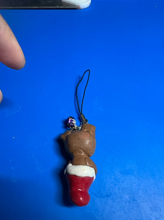 Brown puppy stocking pet ornament