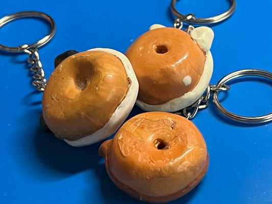 Bear donut keychains