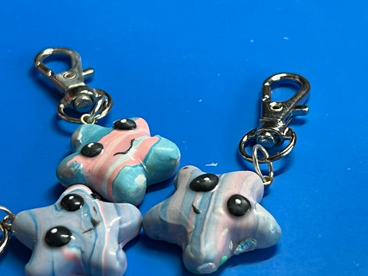 Marbled star charms