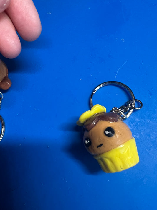 Flower Cupcake keychains